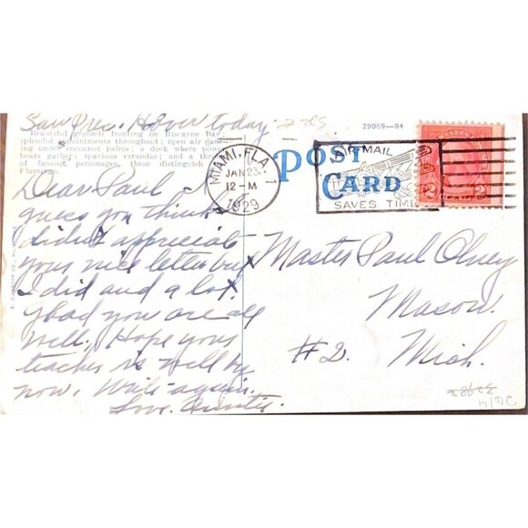 Vtg Miami FL Postcards Ships Water Views Lot of 5 Flamingo Hotel 1942 Free Post - Picture 11 of 15